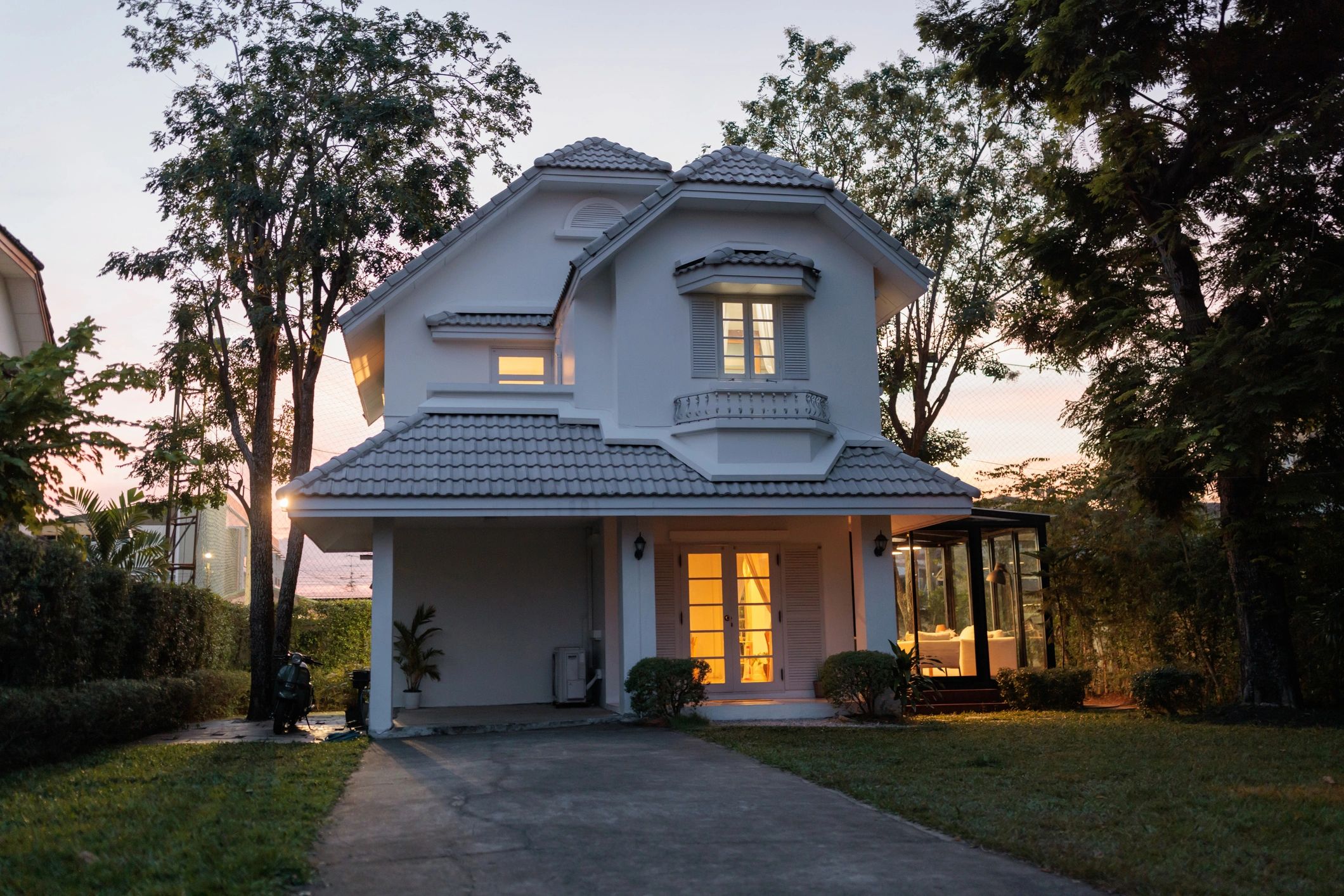 Exterior of a charming residential house